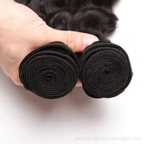 wholesale price wig cuticle aligned  Malaysian  human hair natural black loose deep wave 10A bundles